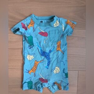 Tea Collection Maasai Mara Animal Print Romper - 12-18M.